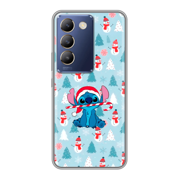 Силиконовый чехол на Vivo Y100 с принтом Стич Новый год