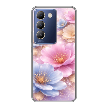 Силиконовый чехол на Vivo Y100 с принтом женский