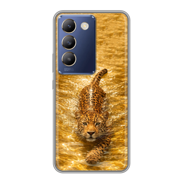 Силиконовый чехол на Vivo Y100 с принтом женский