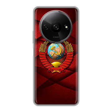 Силиконовый чехол на Redmi A3x с принтом Герб СССР
