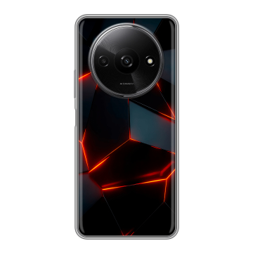 Силиконовый чехол на Redmi A3x с принтом Яркие абстракции