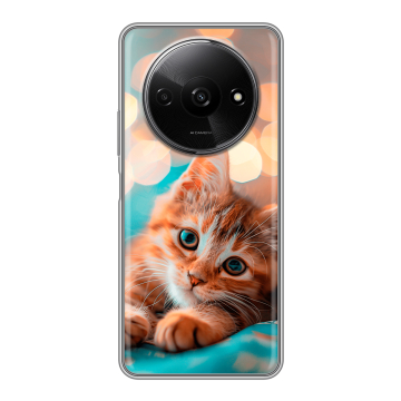Силиконовый чехол на Redmi A3x с принтом котик