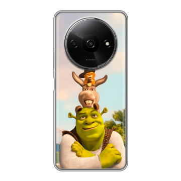 Силиконовый чехол на Redmi A3x с принтом Шрек Shrek Силиконовый чехол на Redmi A3x с принтом Шрек Shrek
