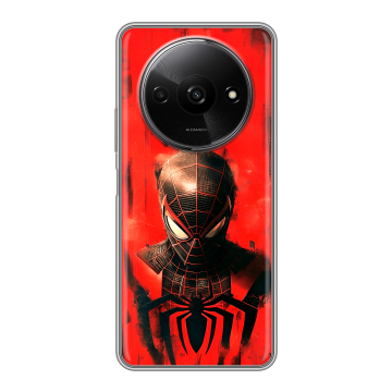Силиконовый чехол на Redmi A3x с принтом человек паук spiderman