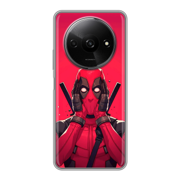 Силиконовый чехол на Redmi A3x с принтом Дедпул Deadpool