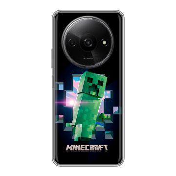 Силиконовый чехол на Redmi A3x с принтом Майнкрафт Minecraft