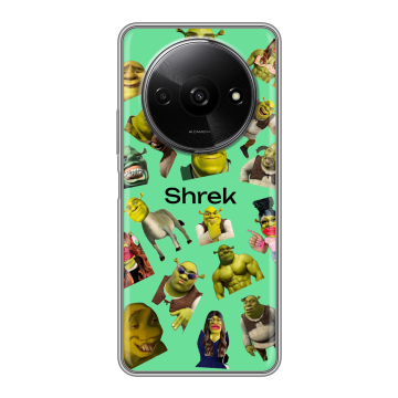 Силиконовый чехол на Redmi A3x с принтом Шрек Shrek Силиконовый чехол на Redmi A3x с принтом Шрек Shrek