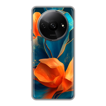 Силиконовый чехол на Redmi A3x с принтом Цветы Силиконовый чехол на Redmi A3x с принтом Цветы