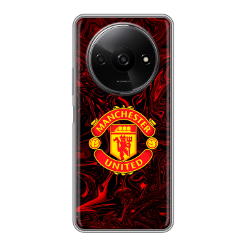 Силиконовый чехол на Redmi A3x с принтом Manchester United Силиконовый чехол на Redmi A3x с принтом Manchester United