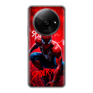 Силиконовый чехол на Redmi A3x с принтом Spiderman Человек паук