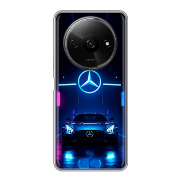 Силиконовый чехол на Redmi A3x с принтом Mercedes Мерседес Силиконовый чехол на Redmi A3x с принтом Mercedes Мерседес