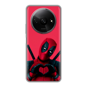 Силиконовый чехол на Redmi A3x с принтом Дедпул Deadpool