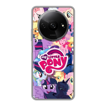 Силиконовый чехол на Redmi A3x с принтом My little pony Дружба чудо Силиконовый чехол на Redmi A3x с принтом My little pony Дружба чудо