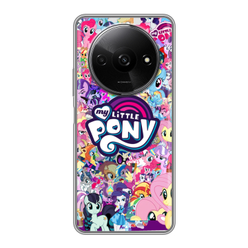 Силиконовый чехол на Redmi A3x с принтом My little pony Дружба чудо