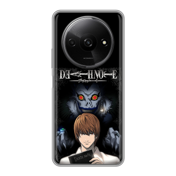 Силиконовый чехол на Redmi A3x с принтом Death note Тетрадь смерти Силиконовый чехол на Redmi A3x с принтом Death note Тетрадь смерти