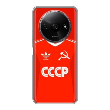 Силиконовый чехол на Redmi A3x с принтом Флаг Герб СССР Силиконовый чехол на Redmi A3x с принтом Флаг Герб СССР