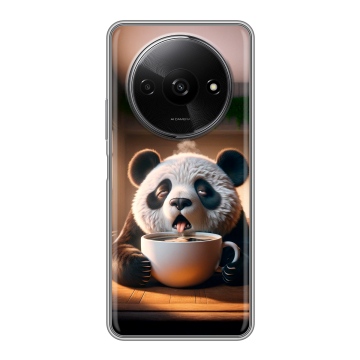 Силиконовый чехол на Redmi A3x с принтом смешная панда
