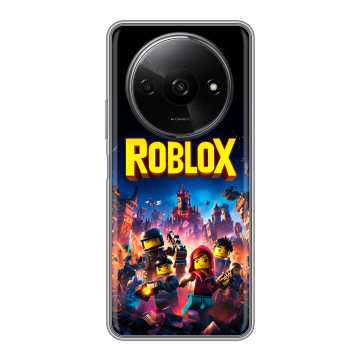 Силиконовый чехол на Redmi A3x с принтом Roblox Роблокс
