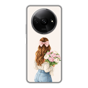Силиконовый чехол на Redmi A3x с принтом женский