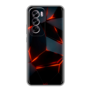 Силиконовый чехол на OPPO Reno 12 с принтом Яркие абстракции Силиконовый чехол на OPPO Reno 12 с принтом Яркие абстракции