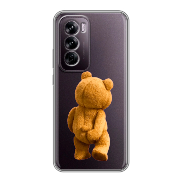 Силиконовый чехол на OPPO Reno 12 с принтом Медведь Силиконовый чехол на OPPO Reno 12 с принтом Медведь