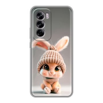 Силиконовый чехол на OPPO Reno 12 с принтом Кролик