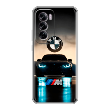 Силиконовый чехол на OPPO Reno 12 с принтом БМВ BMW