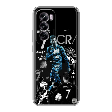 Силиконовый чехол на OPPO Reno 12 с принтом Реал Роналдо Силиконовый чехол на OPPO Reno 12 с принтом Реал Роналдо