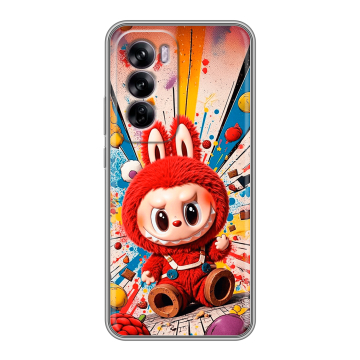 Силиконовый чехол на OPPO Reno 12 с принтом Labubu Лабубу Силиконовый чехол на OPPO Reno 12 с принтом Labubu Лабубу