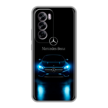 Силиконовый чехол на OPPO Reno 12 с принтом Mercedes Мерседес Силиконовый чехол на OPPO Reno 12 с принтом Mercedes Мерседес