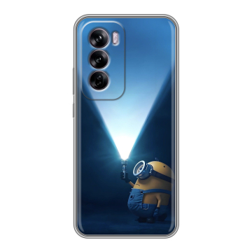 Силиконовый чехол на OPPO Reno 12 с принтом Миньоны Силиконовый чехол на OPPO Reno 12 с принтом Миньоны