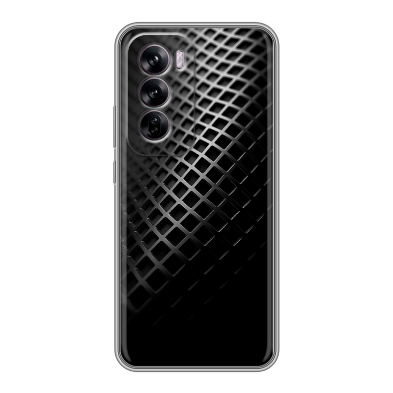 Силиконовый чехол на OPPO Reno 12 с принтом Текстура металла Силиконовый чехол на OPPO Reno 12 с принтом Текстура металла