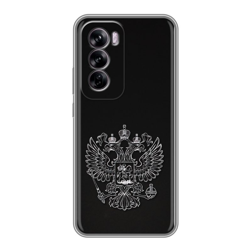 Силиконовый чехол на OPPO Reno 12 с принтом Герб России Силиконовый чехол на OPPO Reno 12 с принтом Герб России