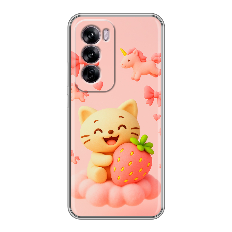 Силиконовый чехол на OPPO Reno 12 с принтом для девочек Силиконовый чехол на OPPO Reno 12 с принтом для девочек