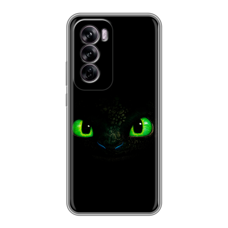 Силиконовый чехол на OPPO Reno 12 с принтом Как приручить дракона Силиконовый чехол на OPPO Reno 12 с принтом Как приручить дракона