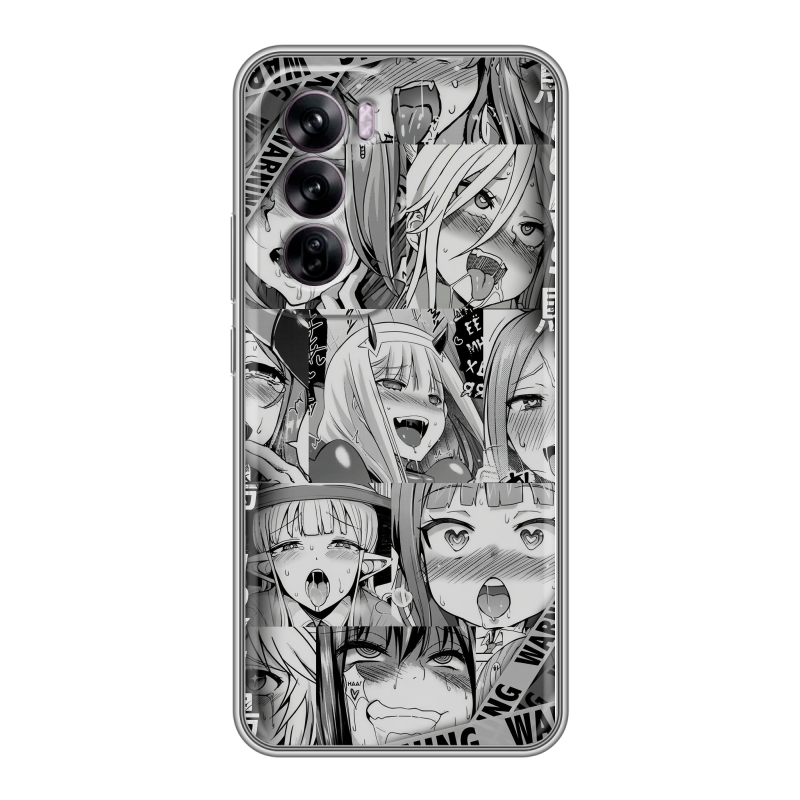 Силиконовый чехол на OPPO Reno 12 с принтом Ahegao Ахегао Аниме Силиконовый чехол на OPPO Reno 12 с принтом Ahegao Ахегао Аниме