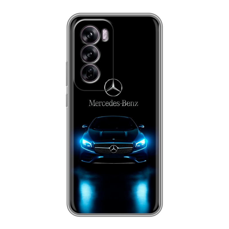 Силиконовый чехол на OPPO Reno 12 с принтом Mercedes Мерседес Силиконовый чехол на OPPO Reno 12 с принтом Mercedes Мерседес