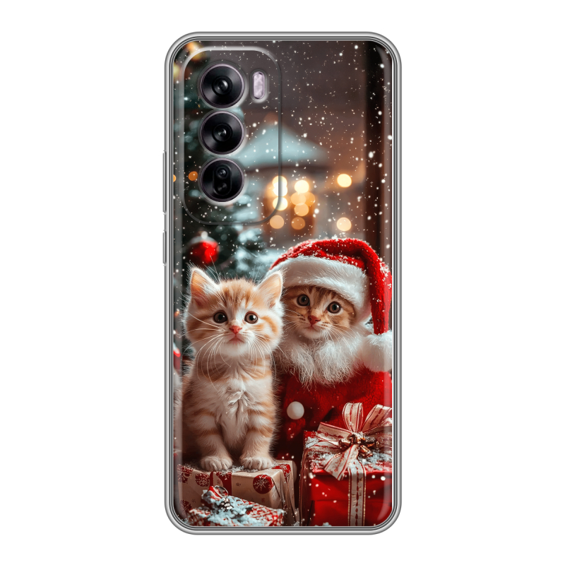 Силиконовый чехол на OPPO Reno 12 с принтом Новый год Силиконовый чехол на OPPO Reno 12 с принтом Новый год