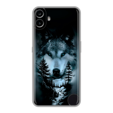 Силиконовый чехол на Nothing CMF Phone 1 с принтом Лесной волк Силиконовый чехол на Nothing CMF Phone 1 с принтом Лесной волк