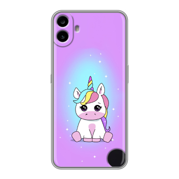 Силиконовый чехол на Nothing CMF Phone 1 с принтом Единорог Силиконовый чехол на Nothing CMF Phone 1 с принтом Единорог