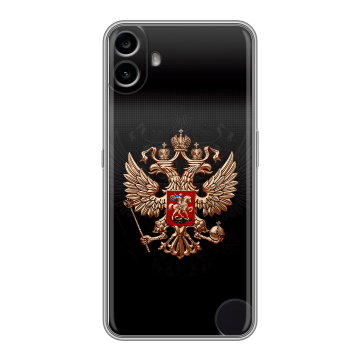 Силиконовый чехол на Nothing CMF Phone 1 с принтом Герб России Силиконовый чехол на Nothing CMF Phone 1 с принтом Герб России