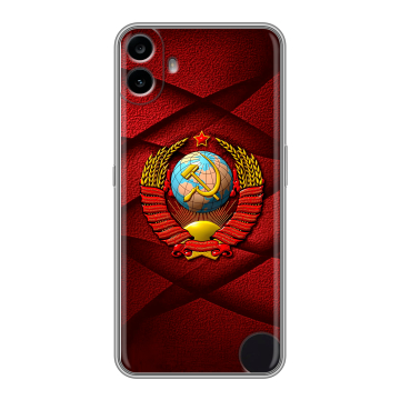 Силиконовый чехол на Nothing CMF Phone 1 с принтом Герб СССР Силиконовый чехол на Nothing CMF Phone 1 с принтом Герб СССР