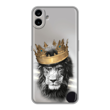 Силиконовый чехол на Nothing CMF Phone 1 с принтом Лев с короной Силиконовый чехол на Nothing CMF Phone 1 с принтом Лев с короной