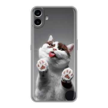 Силиконовый чехол на Nothing CMF Phone 1 с принтом Коты Силиконовый чехол на Nothing CMF Phone 1 с принтом Коты