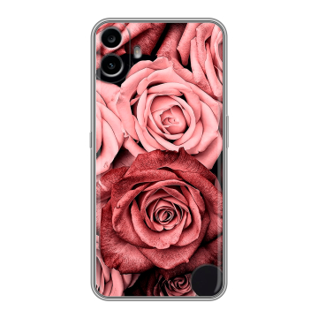 Силиконовый чехол на Nothing CMF Phone 1 с принтом Цветы розы Силиконовый чехол на Nothing CMF Phone 1 с принтом Цветы розы