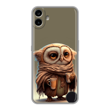 Силиконовый чехол на Nothing CMF Phone 1 с принтом Сова Силиконовый чехол на Nothing CMF Phone 1 с принтом Сова