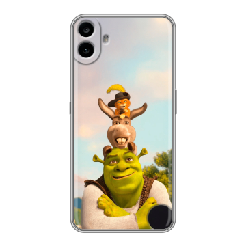 Силиконовый чехол на Nothing CMF Phone 1 с принтом Шрек Shrek Силиконовый чехол на Nothing CMF Phone 1 с принтом Шрек Shrek
