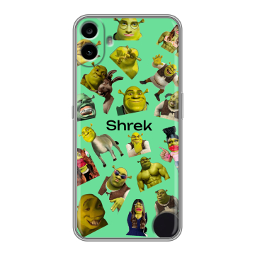Силиконовый чехол на Nothing CMF Phone 1 с принтом Шрек Shrek Силиконовый чехол на Nothing CMF Phone 1 с принтом Шрек Shrek