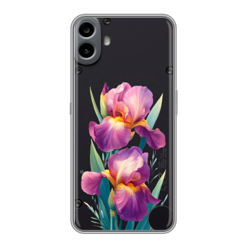 Силиконовый чехол на Nothing CMF Phone 1 с принтом Цветы орхидеи Силиконовый чехол на Nothing CMF Phone 1 с принтом Цветы орхидеи