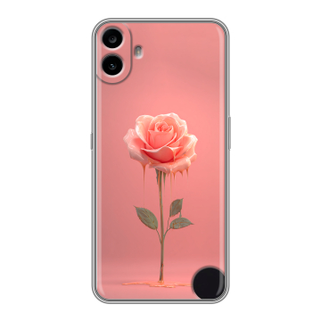 Силиконовый чехол на Nothing CMF Phone 1 с принтом Розовая роза Силиконовый чехол на Nothing CMF Phone 1 с принтом Розовая роза